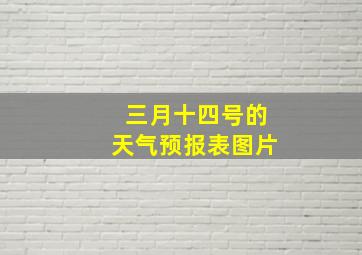 三月十四号的天气预报表图片