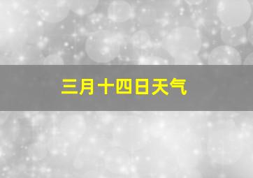 三月十四日天气