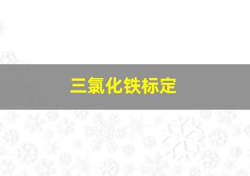 三氯化铁标定