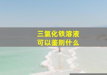 三氯化铁溶液可以鉴别什么