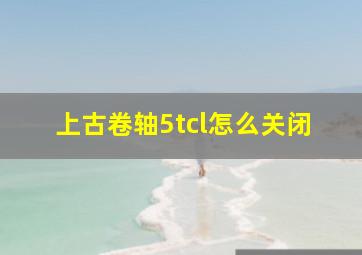 上古卷轴5tcl怎么关闭