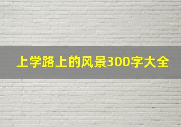 上学路上的风景300字大全