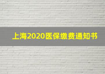 上海2020医保缴费通知书