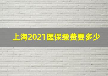 上海2021医保缴费要多少