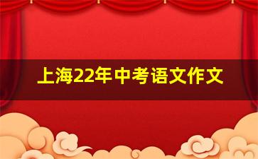 上海22年中考语文作文