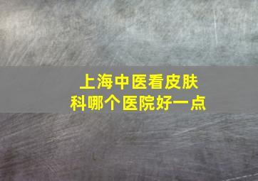 上海中医看皮肤科哪个医院好一点