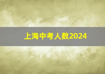 上海中考人数2024