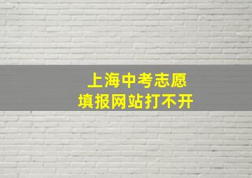 上海中考志愿填报网站打不开