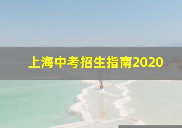 上海中考招生指南2020