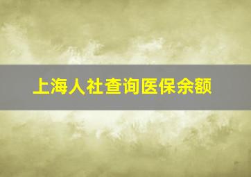 上海人社查询医保余额