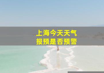 上海今天天气报预是否预警