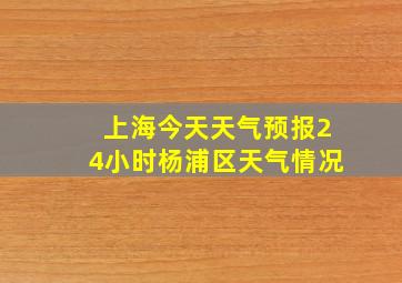 上海今天天气预报24小时杨浦区天气情况