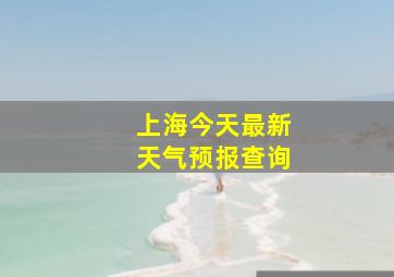 上海今天最新天气预报查询