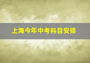 上海今年中考科目安排