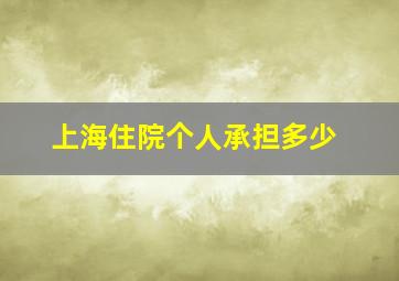 上海住院个人承担多少