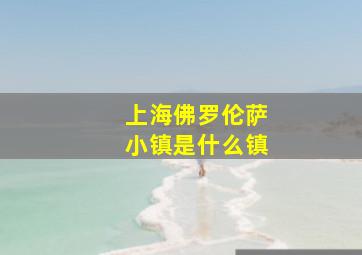 上海佛罗伦萨小镇是什么镇