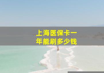 上海医保卡一年能刷多少钱