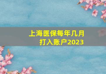 上海医保每年几月打入账户2023