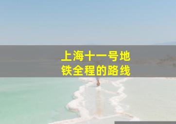 上海十一号地铁全程的路线