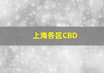 上海各区CBD