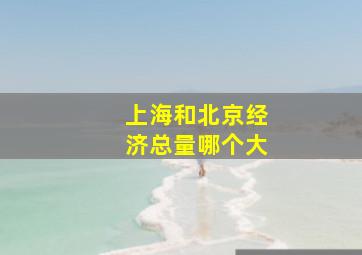 上海和北京经济总量哪个大