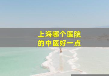 上海哪个医院的中医好一点