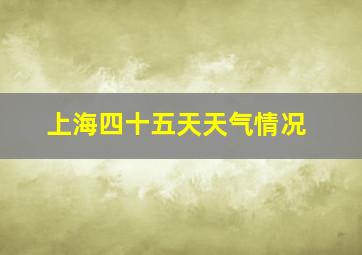 上海四十五天天气情况