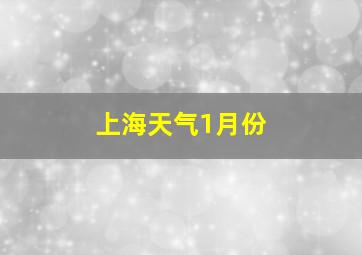 上海天气1月份