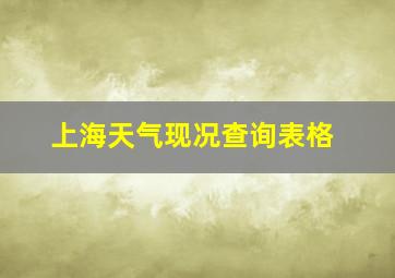 上海天气现况查询表格