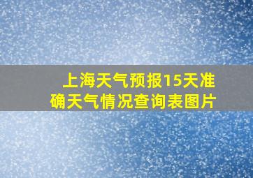 上海天气预报15天准确天气情况查询表图片