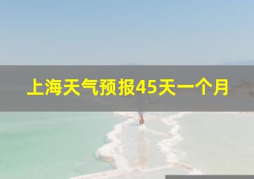 上海天气预报45天一个月