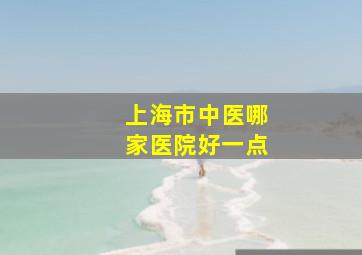 上海市中医哪家医院好一点