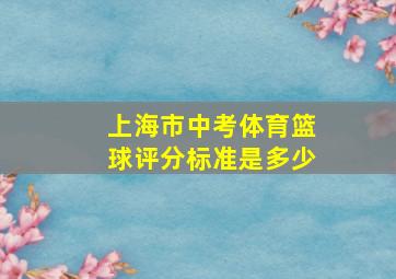 上海市中考体育篮球评分标准是多少