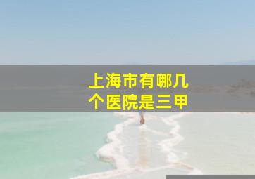 上海市有哪几个医院是三甲