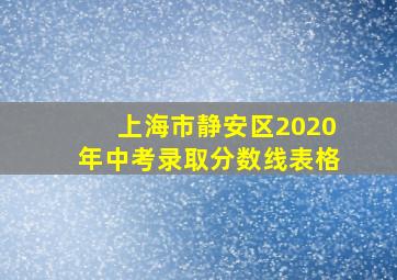 上海市静安区2020年中考录取分数线表格