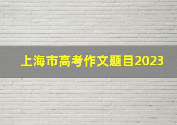 上海市高考作文题目2023