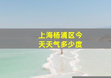 上海杨浦区今天天气多少度