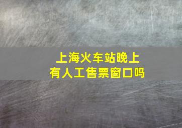 上海火车站晚上有人工售票窗口吗