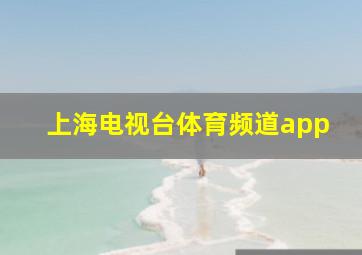 上海电视台体育频道app