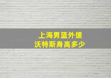 上海男篮外援沃特斯身高多少