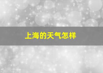 上海的天气怎样