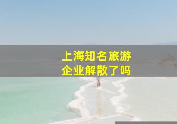 上海知名旅游企业解散了吗