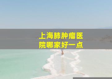 上海肺肿瘤医院哪家好一点