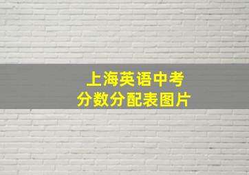 上海英语中考分数分配表图片