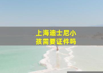 上海迪士尼小孩需要证件吗