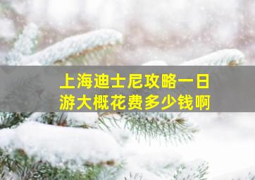 上海迪士尼攻略一日游大概花费多少钱啊