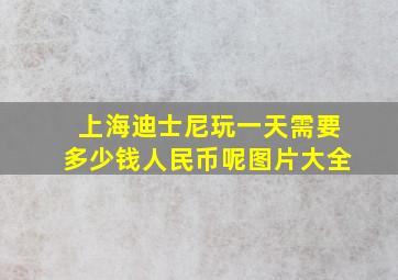 上海迪士尼玩一天需要多少钱人民币呢图片大全