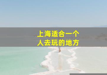 上海适合一个人去玩的地方