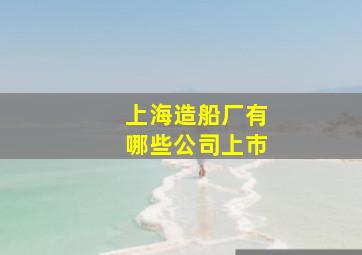 上海造船厂有哪些公司上市