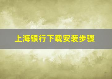 上海银行下载安装步骤